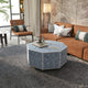 Bone Inlay Table Wooden Hexagon Coffee Table | Luxury Handmade Coffee Table