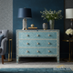 Blue Chevron Patterned Chest of Drawers | Luxury Handmade Chest of Drawer