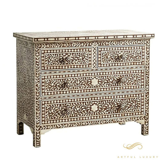 dressers Bone Inlay 6 Drawers Furniture | Luxury Handmade Dresser