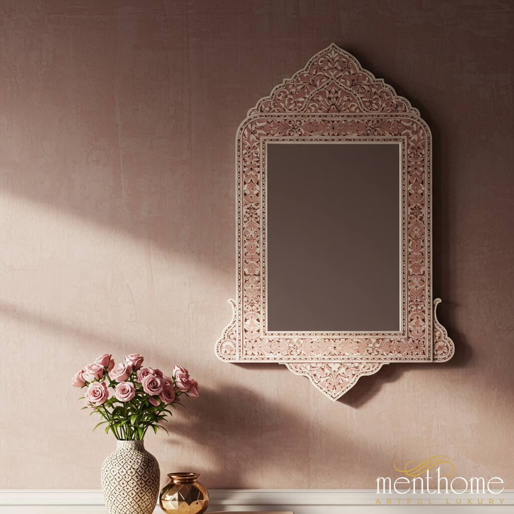 Elegant Carved Wall Mirror | Luxury Handmade Mirror