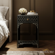 Black and White Patterned Nightstand with Single Drawer | Luxury Handmade Bedside Table