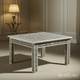 Handcrafted Black and White Inlaid Bone Coffee Table | Luxury Handmade Coffee Table