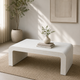 Ivory Mother of Pearl Inlay Waterfall Coffee Table – Luxury Modern Center Table (36"W x 20"D x 16"H)