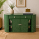 Emerald Bone Inlay Sideboard Cabinet with Drawers & Shelves – Luxury Storage Console (48"W x 14"D x 30"H)