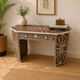 Royal Bone Inlay Writing Desk with Drawer – Luxury Accent Console Table (46"W x 18"D x 30"H)