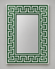 Ready to Ship in India | Green Bone Inlay Greek Key Mirror 16W x 1D x 24H Inches | Handmade Bone Inlay Wall Mirror | Luxury Decorative Mirror for Bedroom, Living Room & Entryway