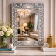 Luxury Handcrafted Floral Inlay Wall Mirror – Decorative Modern Statement Mirror