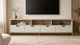 Beige Mother of Pearl Inlay TV Unit with Storage