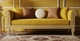 Luxury Inlay Yellow Sofa with Decorative Cushions | Luxury Handmade Sofa