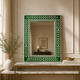 Ready to Ship Bone Inlay Wall Mirror – Handmade Luxury Decorative Mirror (24"W x 1"D x 30"H) | Bone Inlay Mirror India