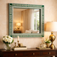 Luxury Green Handcrafted Inlay Wall Mirror – Decorative Frame Mirror