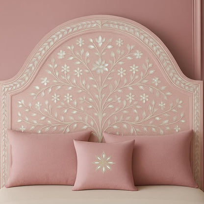 Luxury MOP Inlay Bed Frame with POLES on all corners