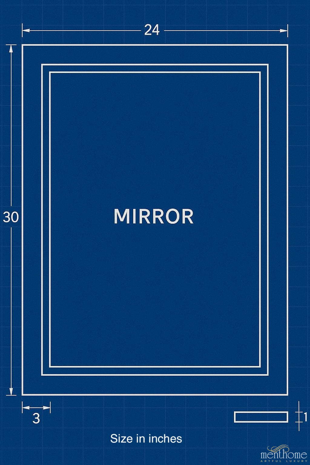 Elegant Black and Gold Framed Wall Mirror | Luxury Handmade Mirror