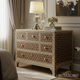 Elegant Honeycomb Pattern Wooden Dresser with Inlaid Design | Luxury Handmade Dresser