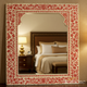 Handcrafted Inlay Floral Wall Mirror | Luxury Handmade Mirror