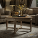 Elegant Round Wooden Coffee Table with Inlaid Design | Luxury Handmade Coffee Table