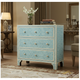 Blue Hexagon Pattern Handcrafted Dresser | Luxury Handmade Chest of Drawer