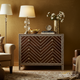 Elegant Chevron Pattern Wooden Chest of Drawers | Luxury Handmade Dresser