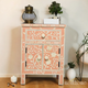 Pink Bedside Table with Drawers | Luxury Handmade Bedside Table