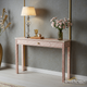 Handcrafted Pink Bone Inlay Console Table | Luxury Handmade Console