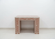 Ready to Ship in India | Pink Bone Inlay Writing Desk with 2 Doors & 1 Drawer – Handmade Study Table & Home Office Desk | 36W x 18D x 30H Inches