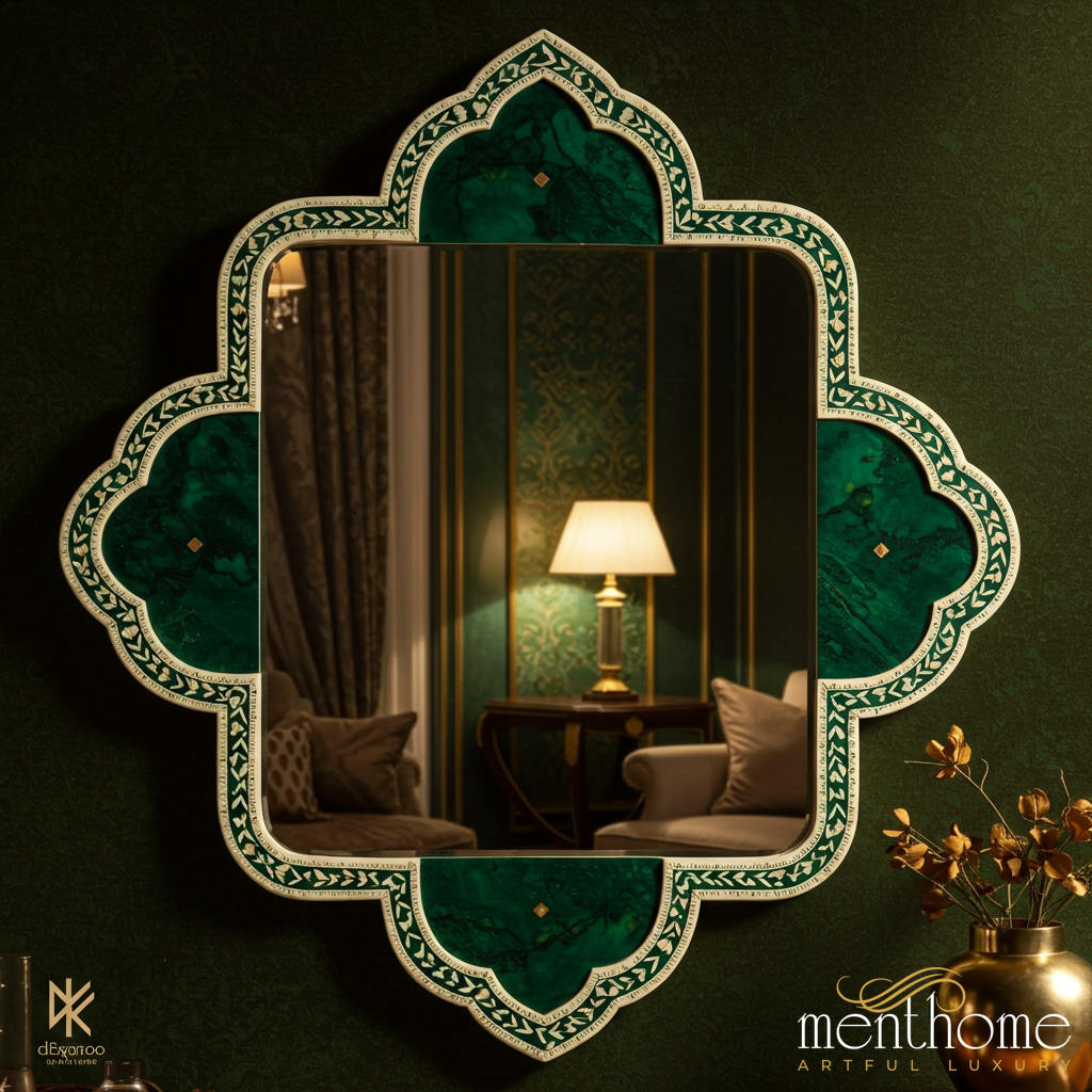 Ornate Moroccan-Inspired Decorative Wall Mirror | Luxury Handmade Mirror