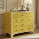 Yellow Bone Inlay Three-Drawer Chest | Luxury Handmade Chest of Drawer