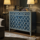 Blue Patterned Wooden Chest of Drawers | Luxury Handmade Dresser
