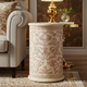 Elegant Floral inlay Side Table | Luxury Handmade Side Table