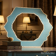 Geometric Blue Framed Octagonal Mirror | Luxury Handmade Mirror