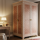 Hand-Painted Wooden Wardrobe with Intricate Patterns | Luxury Handmade Wardrobe