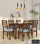 Modern Rosewood Dining Chair and Table In Provincial Teak Finish with Cushioning | Luxury Handmade Chair