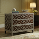 Intricately Designed Three-Drawer Wooden Dresser with Mother-of-Pearl Inlay | Luxury Handmade Chest of Drawer