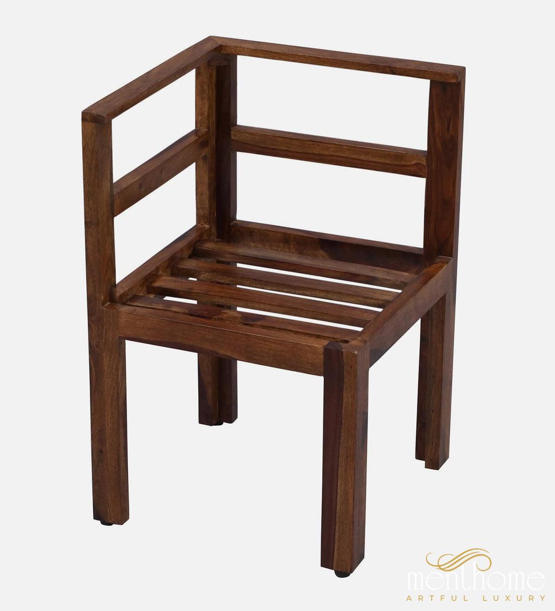 Modern Rosewood Dining Chair and Table In Provincial Teak Finish with Cushioning | Luxury Handmade Chair
