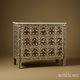 Handcrafted Floral Inlay Wooden Chest of Drawers | Luxury Handmade Chest of Drawer