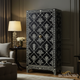 Black and White Hand-Painted Storage Cabinet | Luxury Handmade Cabinet
