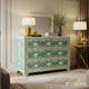 Hand-Painted Floral Pattern Three-Drawer Chest | Luxury Handmade Dresser