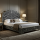 Luxury Handcrafted Inlaid Floral King Bed