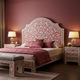 Luxury Floral Carved Queen Bed Set with Matching Nightstands and Bench