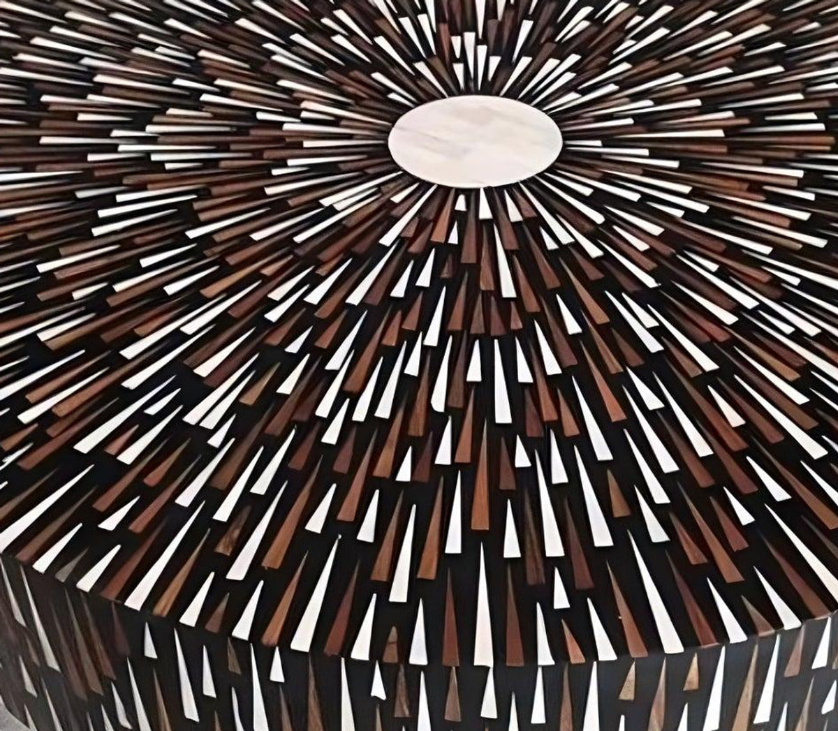 Sun Rays Inlay Bone inlay Sun Rays design coffee table | Luxury Handmade Coffee Table ...