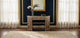 Royal Bone Inlay Writing Desk with Drawer – Luxury Accent Console Table (46"W x 18"D x 30"H)