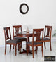 Rosewood Dining Table and Chair In Provincial Teak Finish with Cushioning | Luxury Handmade Chair