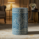 Blue and White Decorative inlay Stool | Luxury Handmade Stool