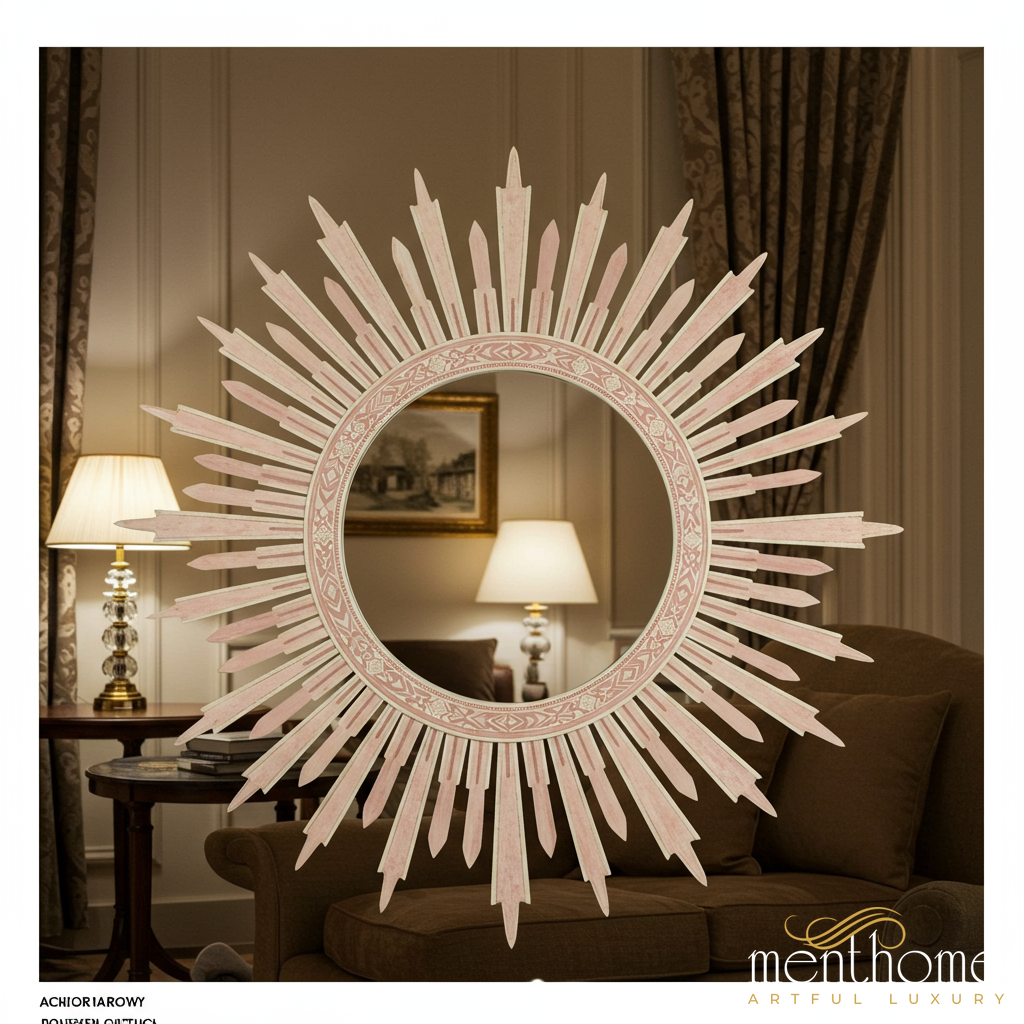 Decorative Sunburst Wall Mirror | Luxury Handmade Mirror
