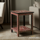 Hand-Painted Decorative Side Table with Floral Motif | Luxury Handmade Side Table