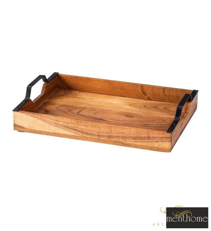 Tango Brown Wood Serving Tray | Luxury Handmade Trays