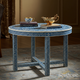 Blue and White Decorative Round Accent Table | Luxury Handmade Coffee Table