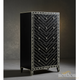 Black Wooden Chest of Drawers with Bone Inlay | Luxury Handmade Tallboy