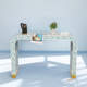 Turquoise Entryway Table Console Bone Inlay | Luxury Handmade Console