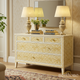 Elegant Floral Pattern Wooden Chest of Drawers | Luxury Handmade Dresser